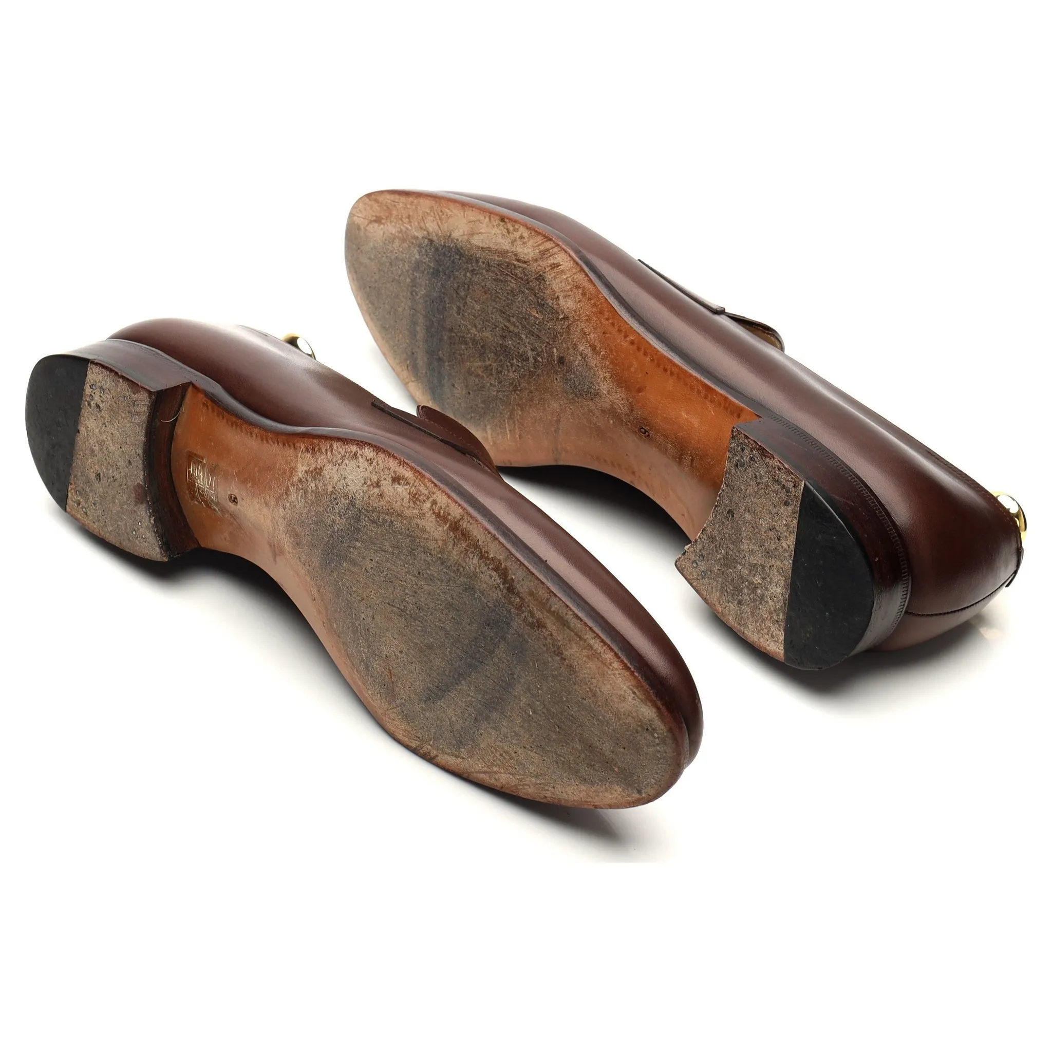 '117 Artista' Dark Brown Leather Loafers UK 9