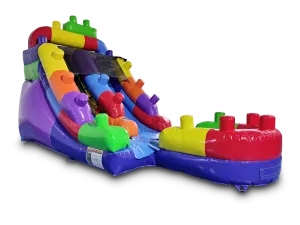 12' Blocks Inflatable Slide Wet/Dry