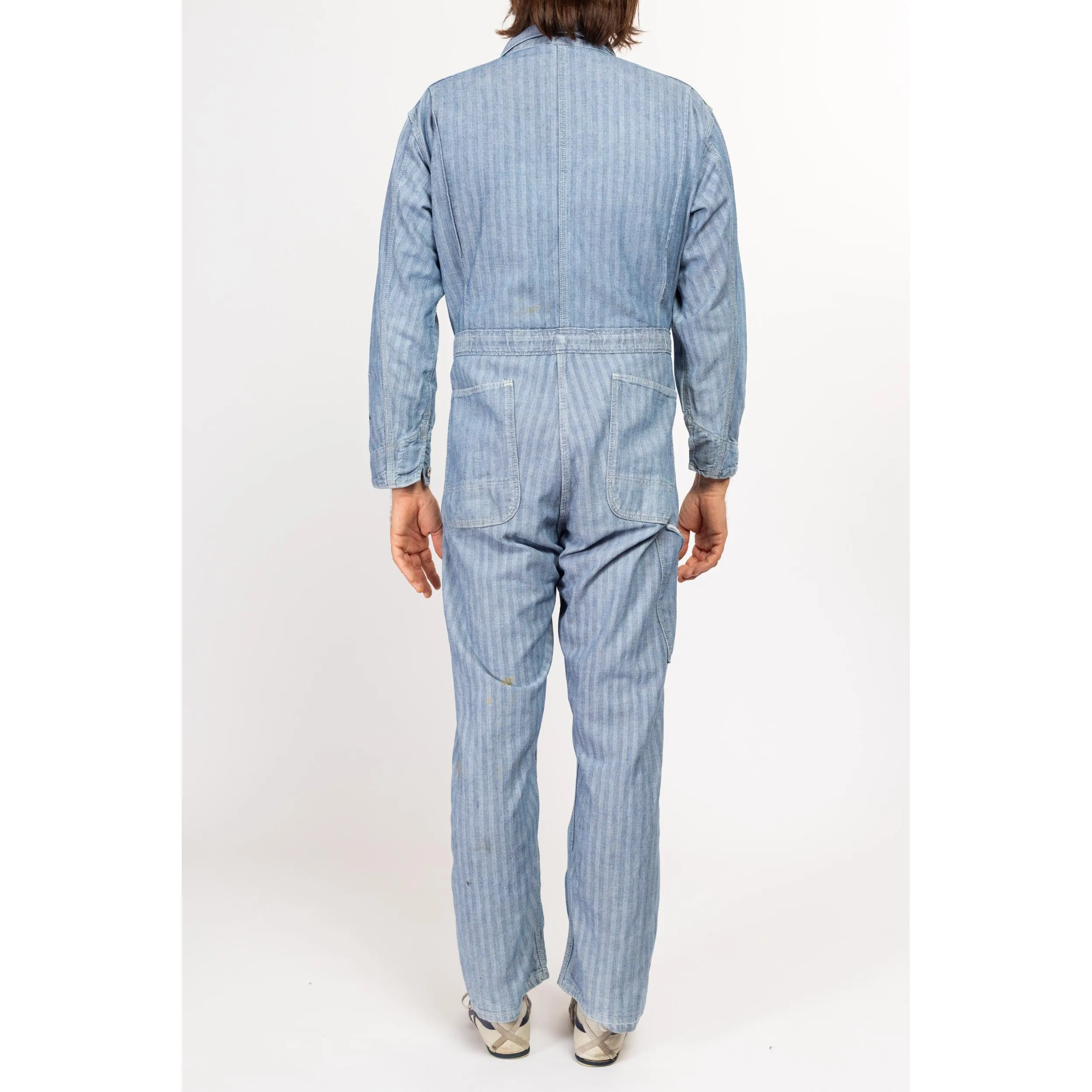 38M 1950s Hercules Nation-Alls Herringbone Striped Workwear Coveralls