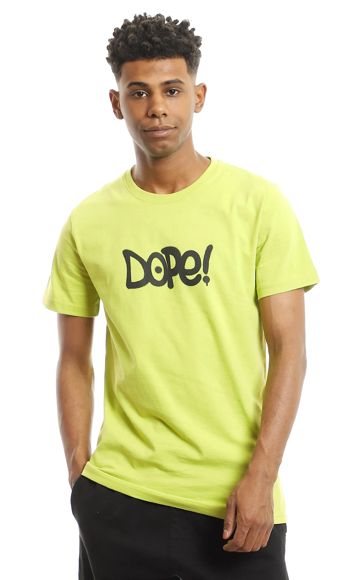 97740 Apple Green "Dope" Cotton Slip On Tee