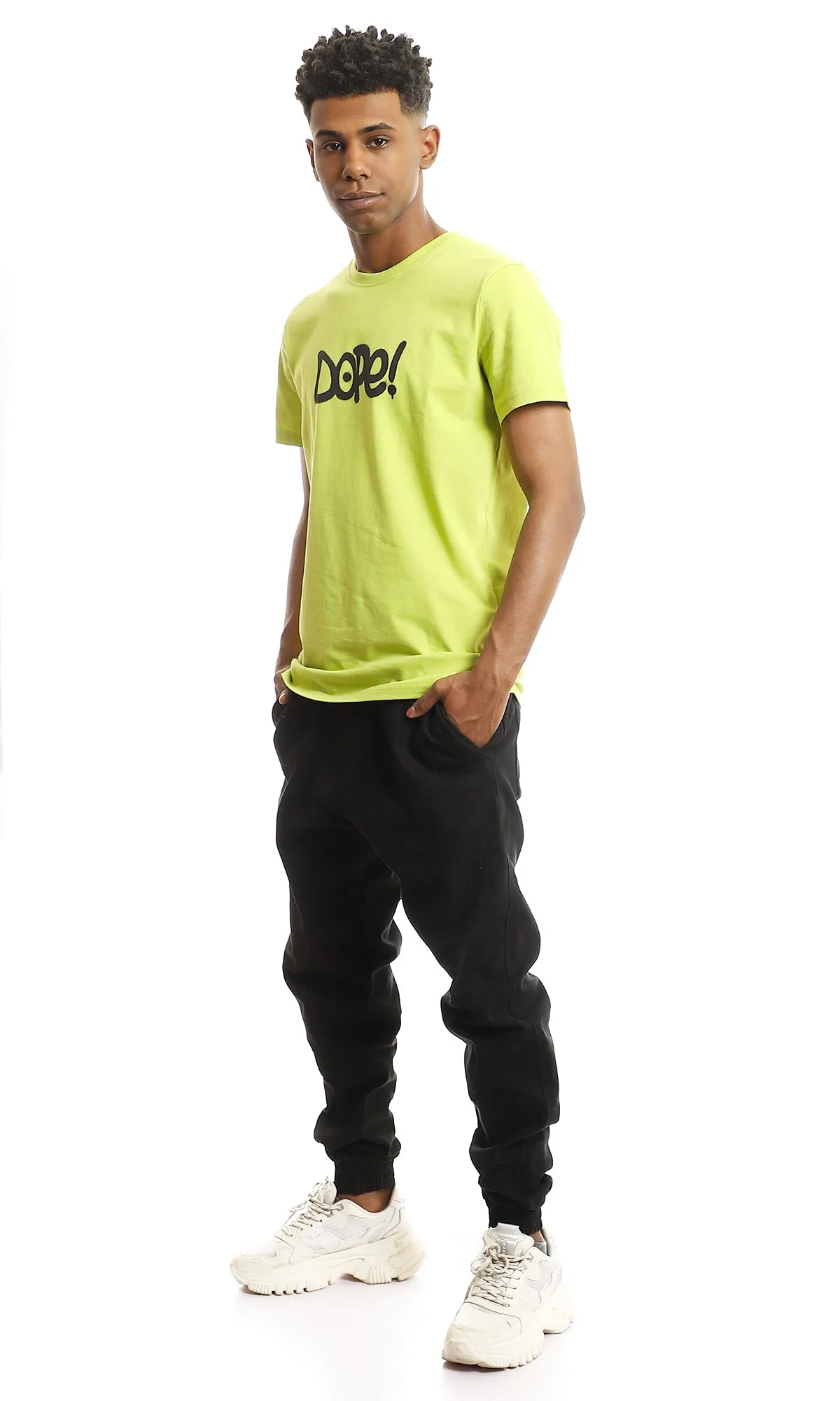 97740 Apple Green "Dope" Cotton Slip On Tee