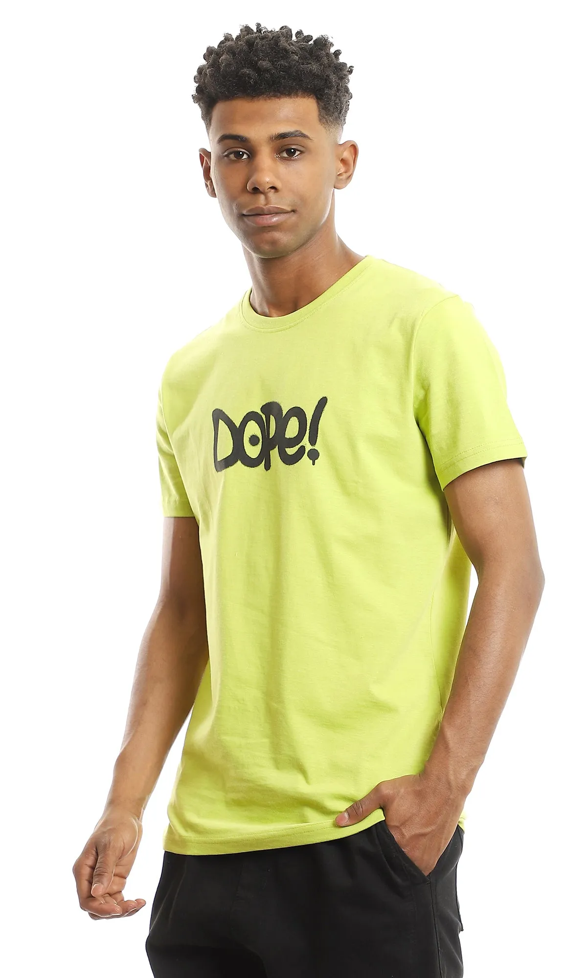 97740 Apple Green "Dope" Cotton Slip On Tee