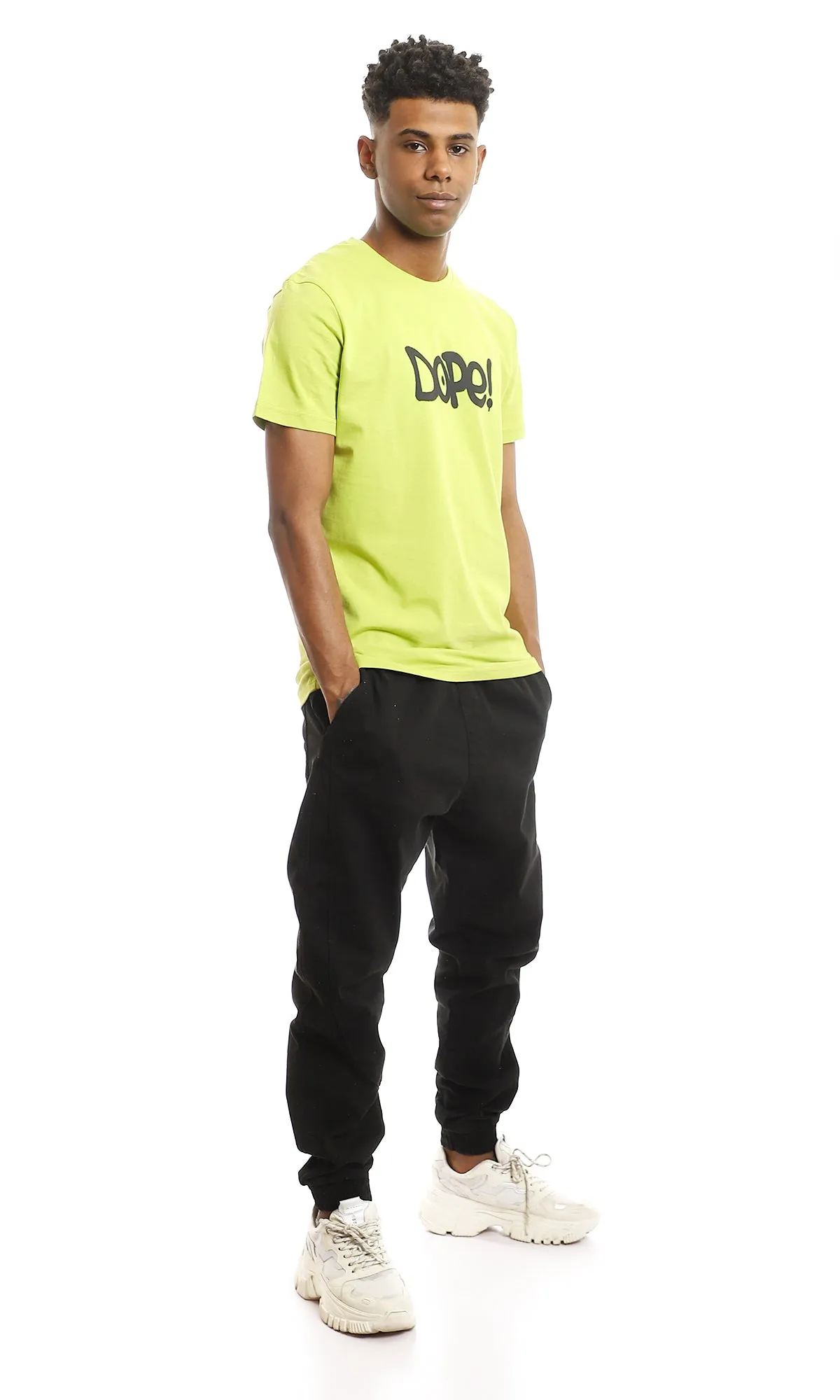97740 Apple Green "Dope" Cotton Slip On Tee