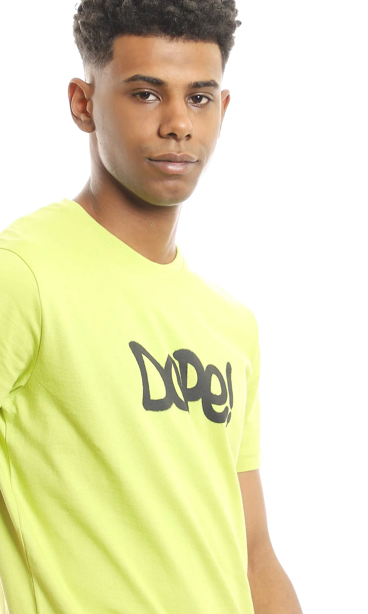 97740 Apple Green "Dope" Cotton Slip On Tee