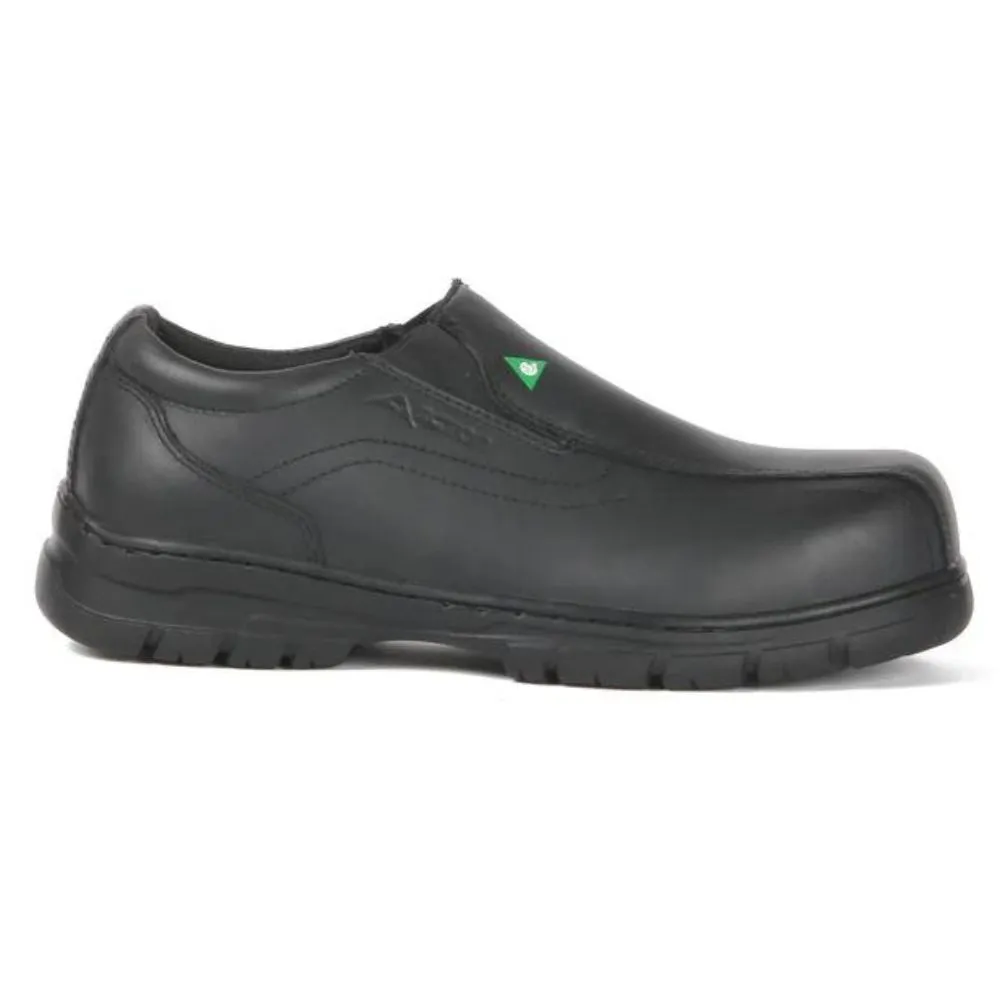 Acton Club Men's Steel Toe Slip-On Leather Work Shoes - A9264-11