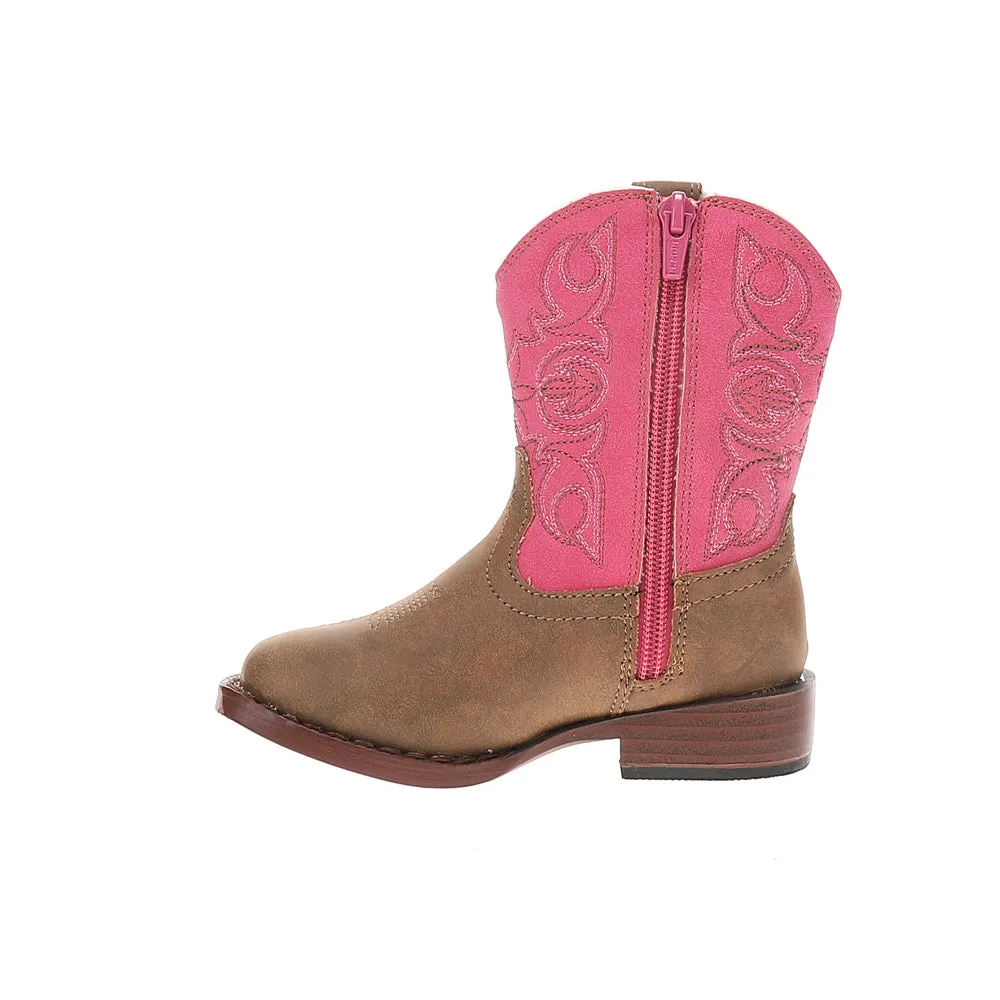 Ainsley Square Toe Cowboy Boots (Toddler)