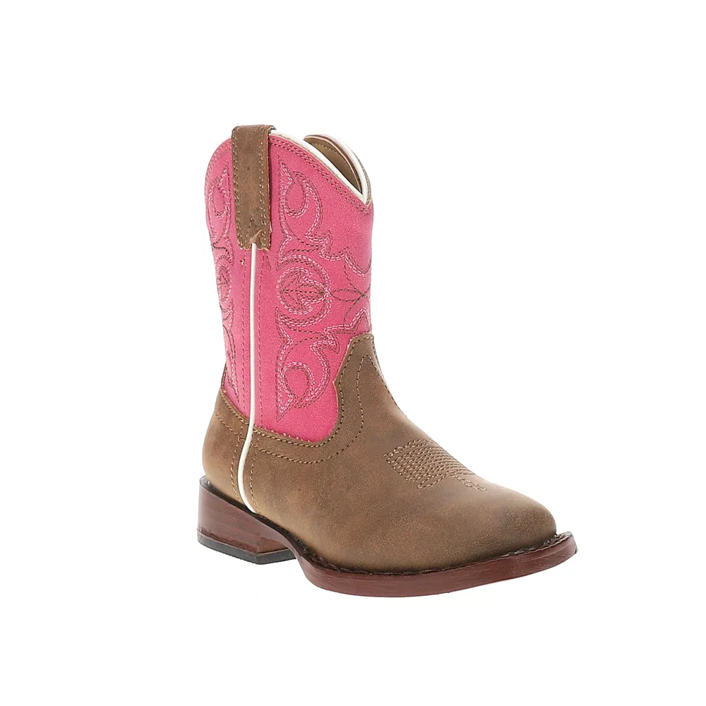 Ainsley Square Toe Cowboy Boots (Toddler)