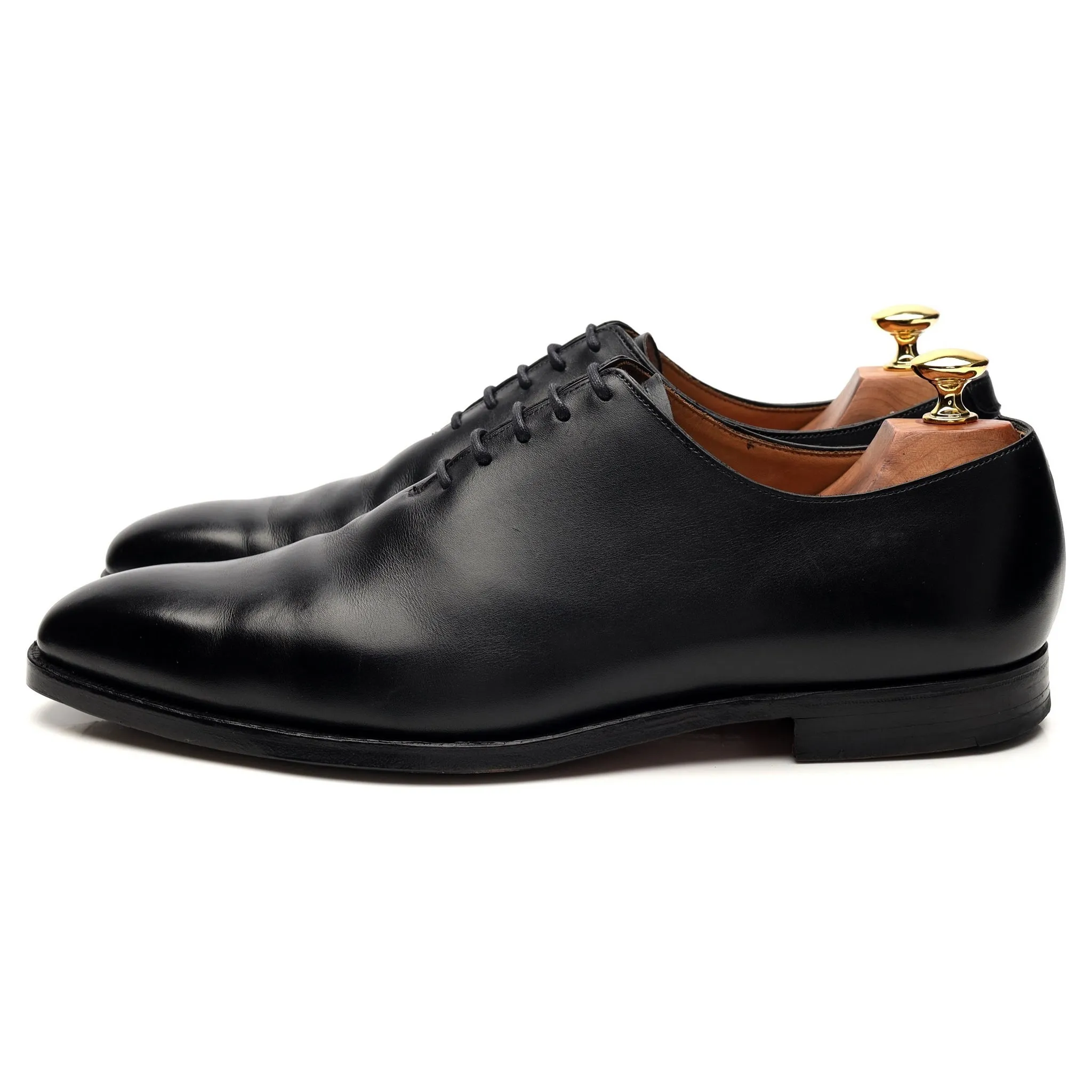 'Alex' Black Leather Wholecut Oxford UK 9 E