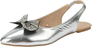 AMDBEL Slingback Flats for Women Pointed Toe Women's Flats Square Topline Slip On for Fashion Dressy Date Comfort Office Work