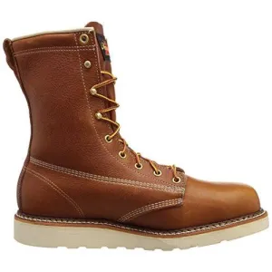 American Heritage 8" Tobacco Safety Toe Plain Toe Maxwear Wedge