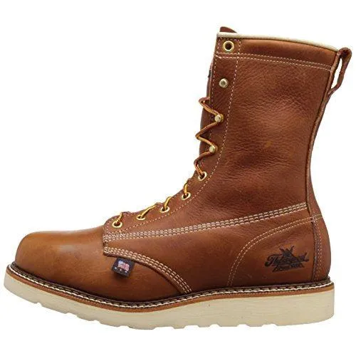 American Heritage 8" Tobacco Safety Toe Plain Toe Maxwear Wedge