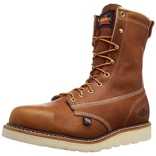 American Heritage 8" Tobacco Safety Toe Plain Toe Maxwear Wedge