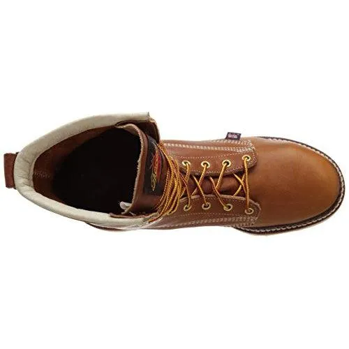 American Heritage 8" Tobacco Safety Toe Plain Toe Maxwear Wedge