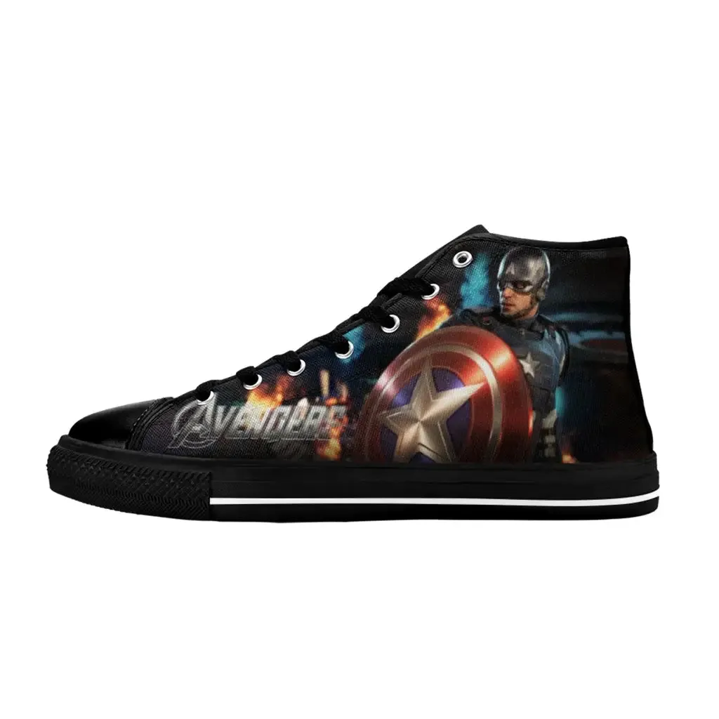Avengers Captain America Endgame Shoes High Top Sneakers for Kids and Adults