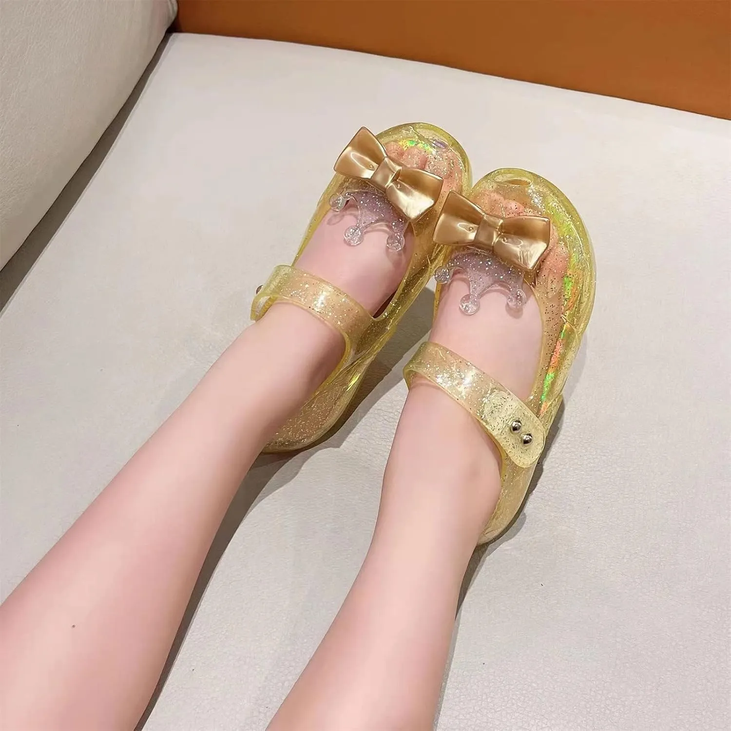 Baby Boy Shoes 5 Girls Shoes Crown Flash Diamond Crystal Soft Sole Non Slip Sandals Jelly Toddler Extra Wide
