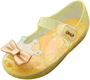 Baby Boy Shoes 5 Girls Shoes Crown Flash Diamond Crystal Soft Sole Non Slip Sandals Jelly Toddler Extra Wide