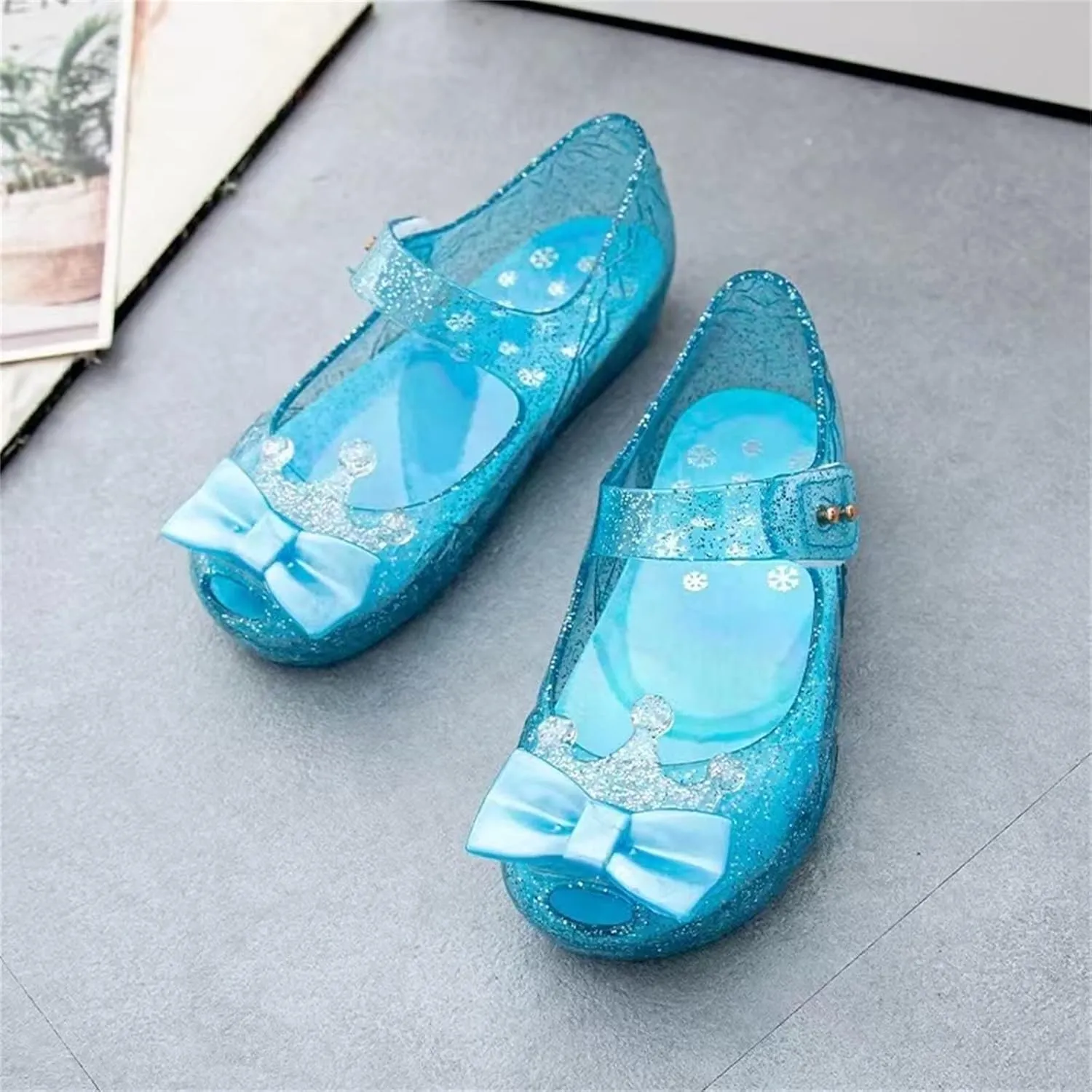 Baby Boy Shoes 5 Girls Shoes Crown Flash Diamond Crystal Soft Sole Non Slip Sandals Jelly Toddler Extra Wide