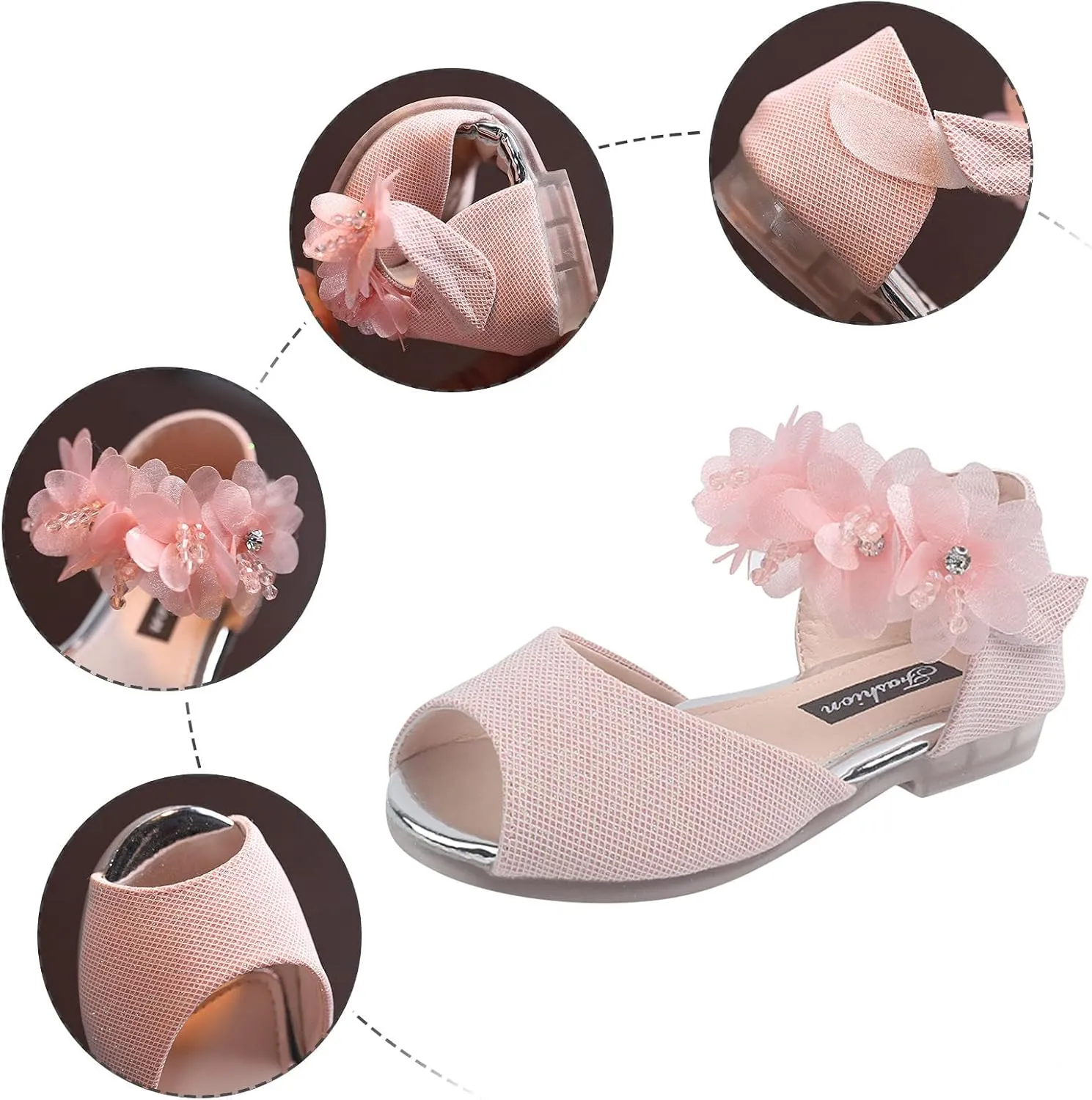 Baby Shoes Girl Size 3 Sandals Girls Rhinestone Flower Shoes Low Heel Flower Toddler Winter Shoes Girls Size 9