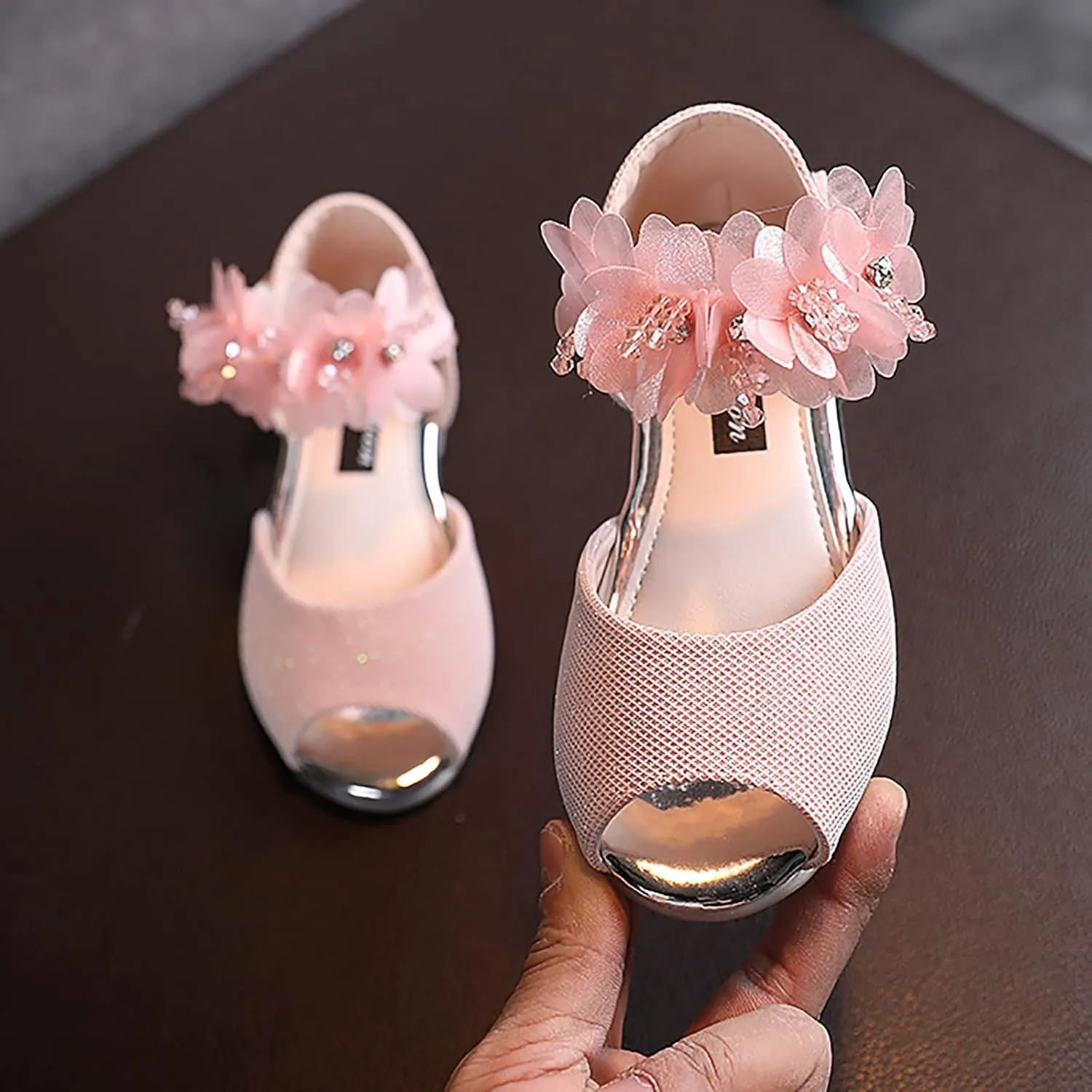 Baby Shoes Girl Size 3 Sandals Girls Rhinestone Flower Shoes Low Heel Flower Toddler Winter Shoes Girls Size 9