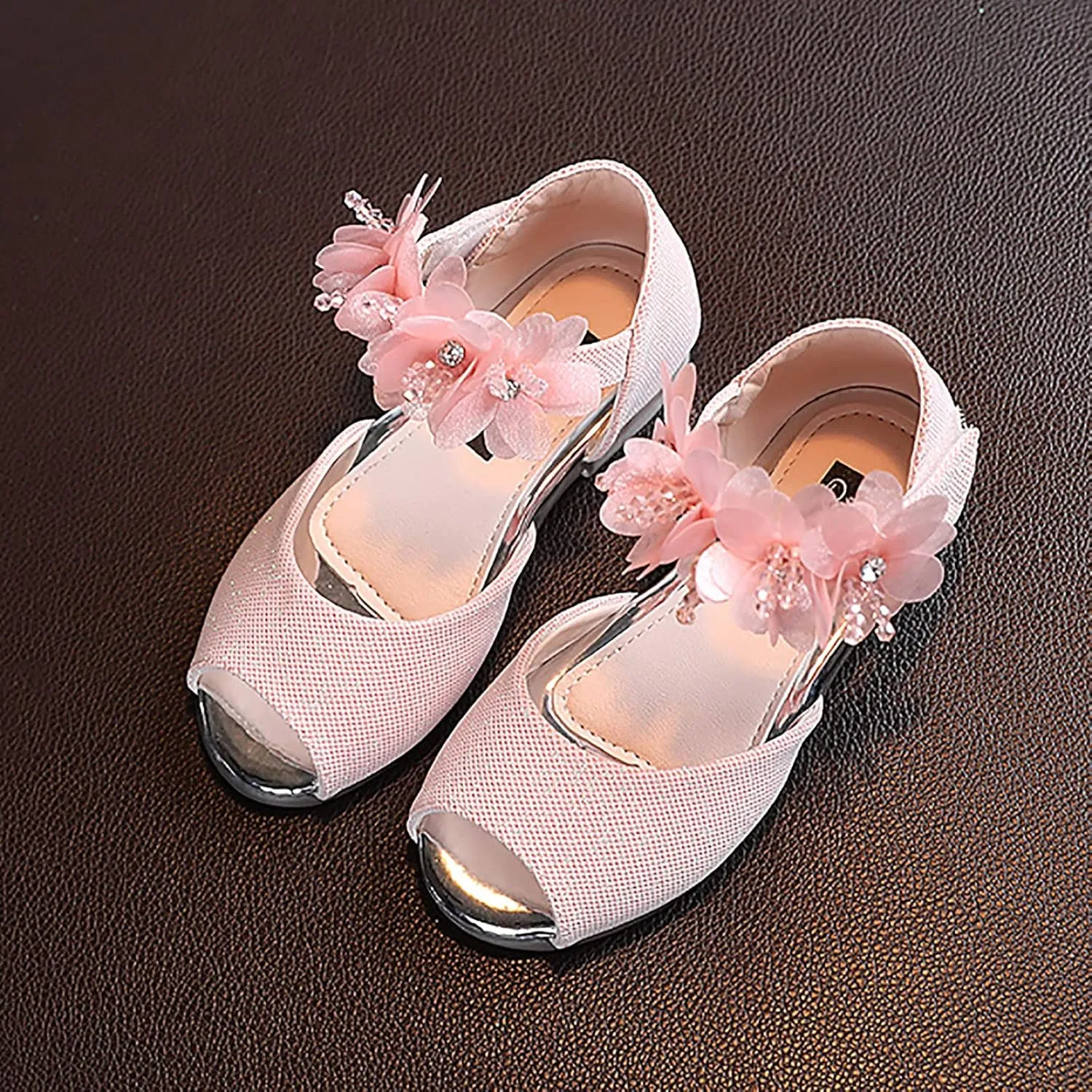 Baby Shoes Girl Size 3 Sandals Girls Rhinestone Flower Shoes Low Heel Flower Toddler Winter Shoes Girls Size 9