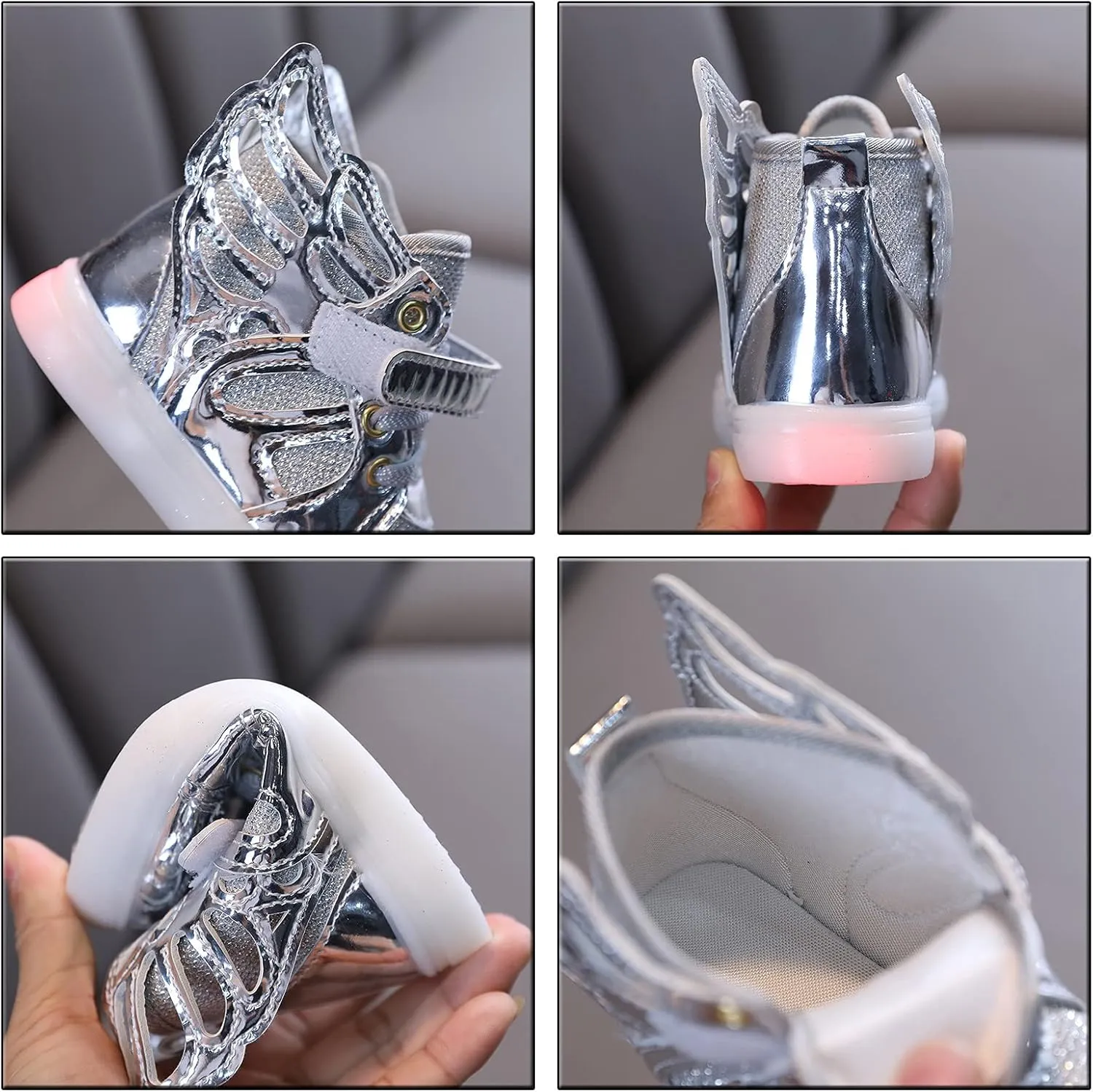 Baby Slip on Shoes Bling Children Luminous Girls Light Led Sneakers Kids Baby Shoes Sport Baby Shoes White Toddler Shoes