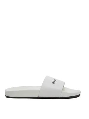 Balenciaga Logo Pool Slides