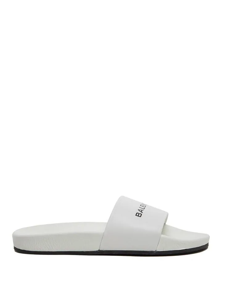 Balenciaga Logo Pool Slides