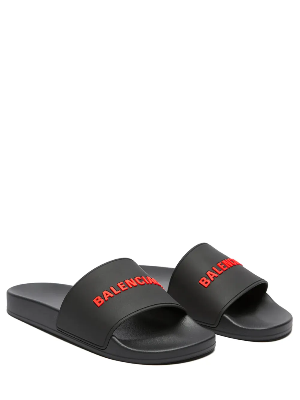 BALENCIAGA Pool Slides Black/Red
