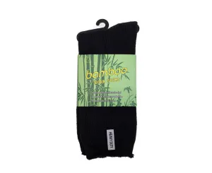 BAMBOO SOCKS Premium Heavy Duty Thick Cushion Work Socks - Black