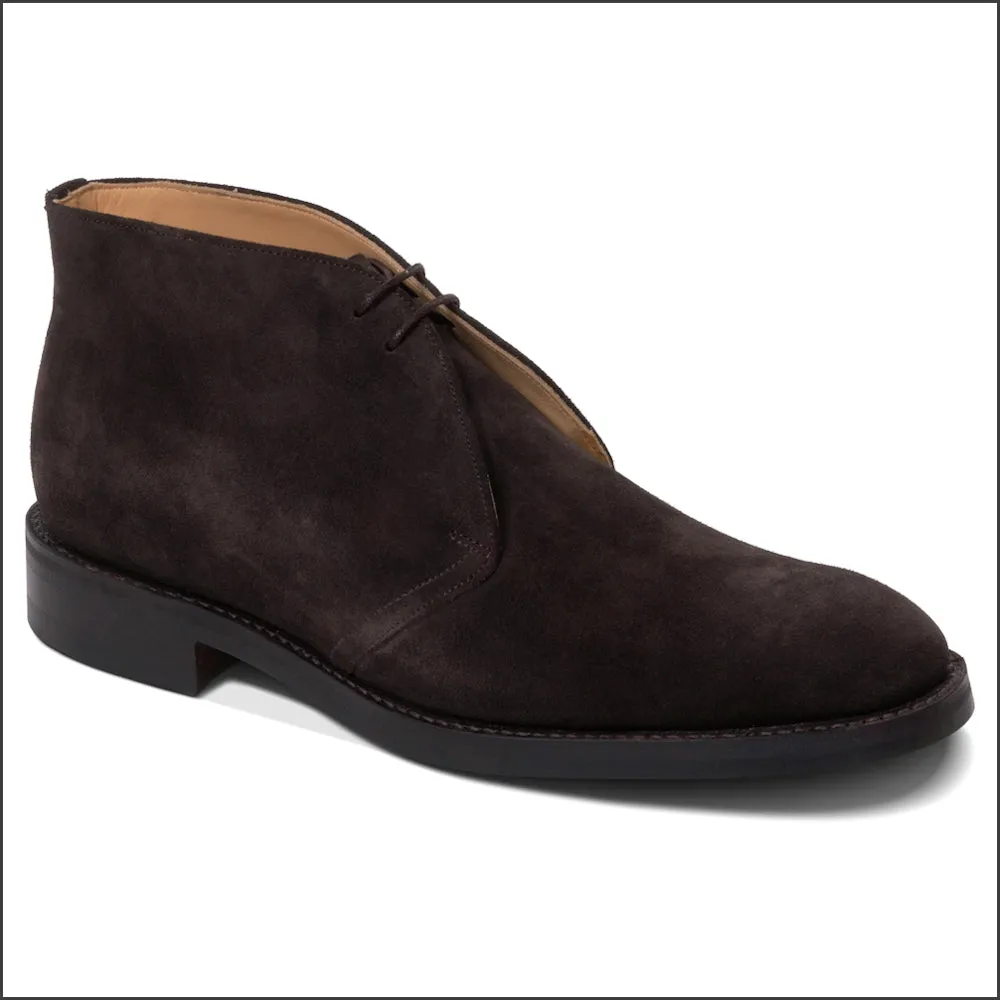 Barker Sandwell - Dark Brown Suede Chukka Boot@
