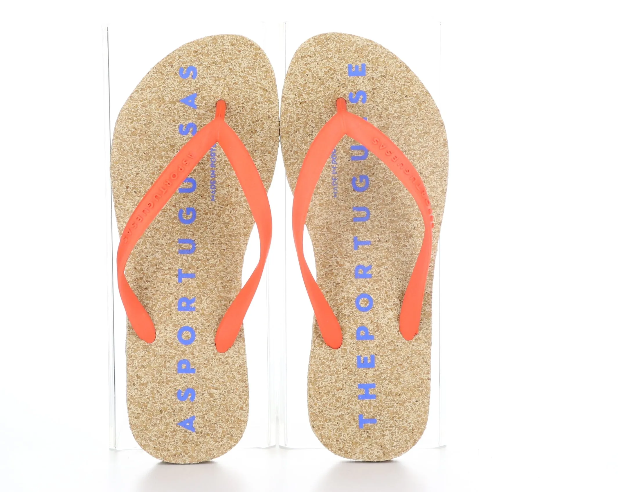 BASE_L Red Rubber Strap Beach Flip-Flops