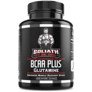 BCAA   1500mg Glutamine - Highest Capsule Dose (3200 mg) - Branched Chain Amino Acids w/Optimal 2:1:1 Ratio - Enhanced Recovery and Growth Stack for Men and Women (150 BCAA Pills)