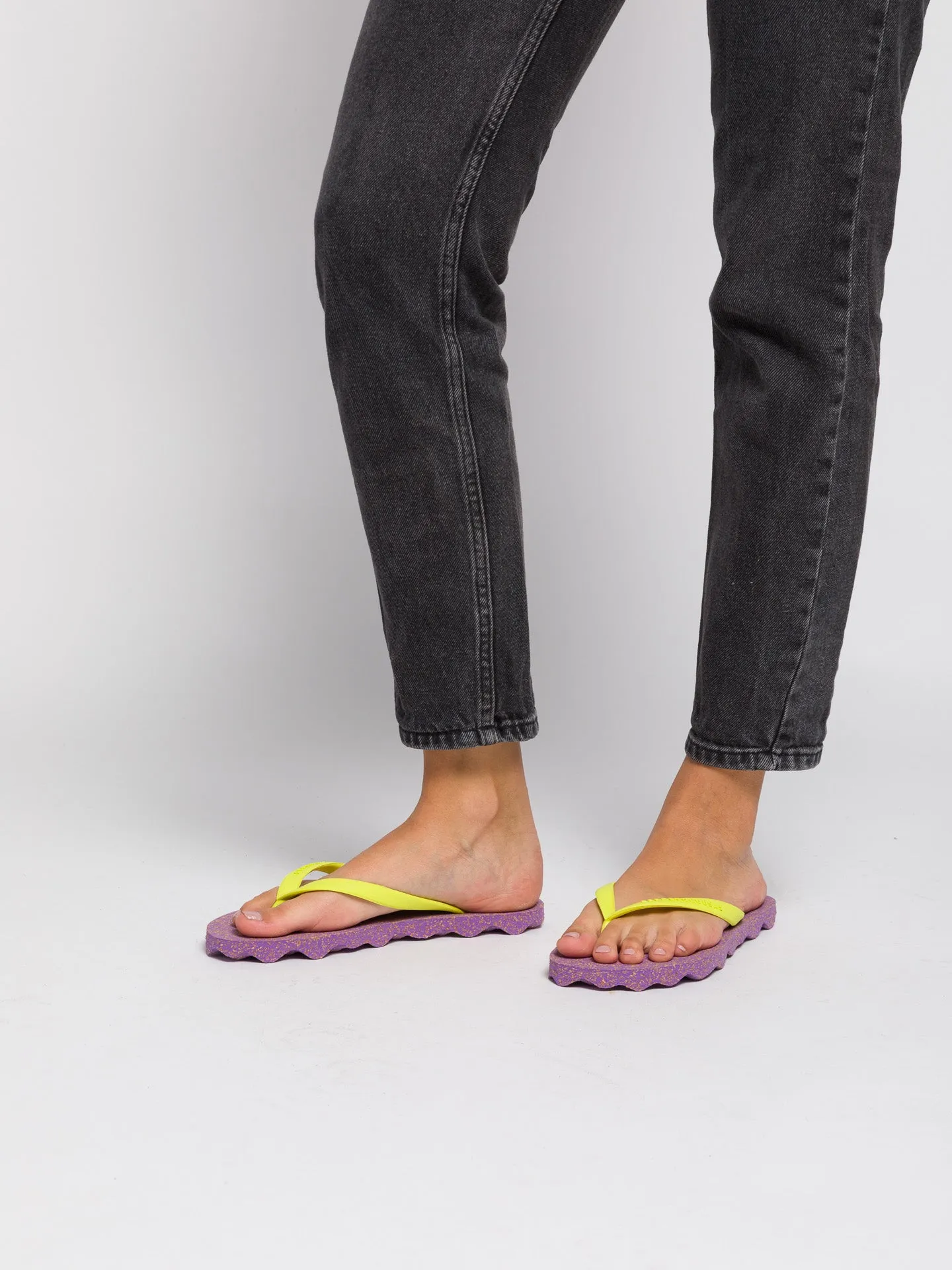Beach Flip-Flops BASE Yellow & Rubber Strap