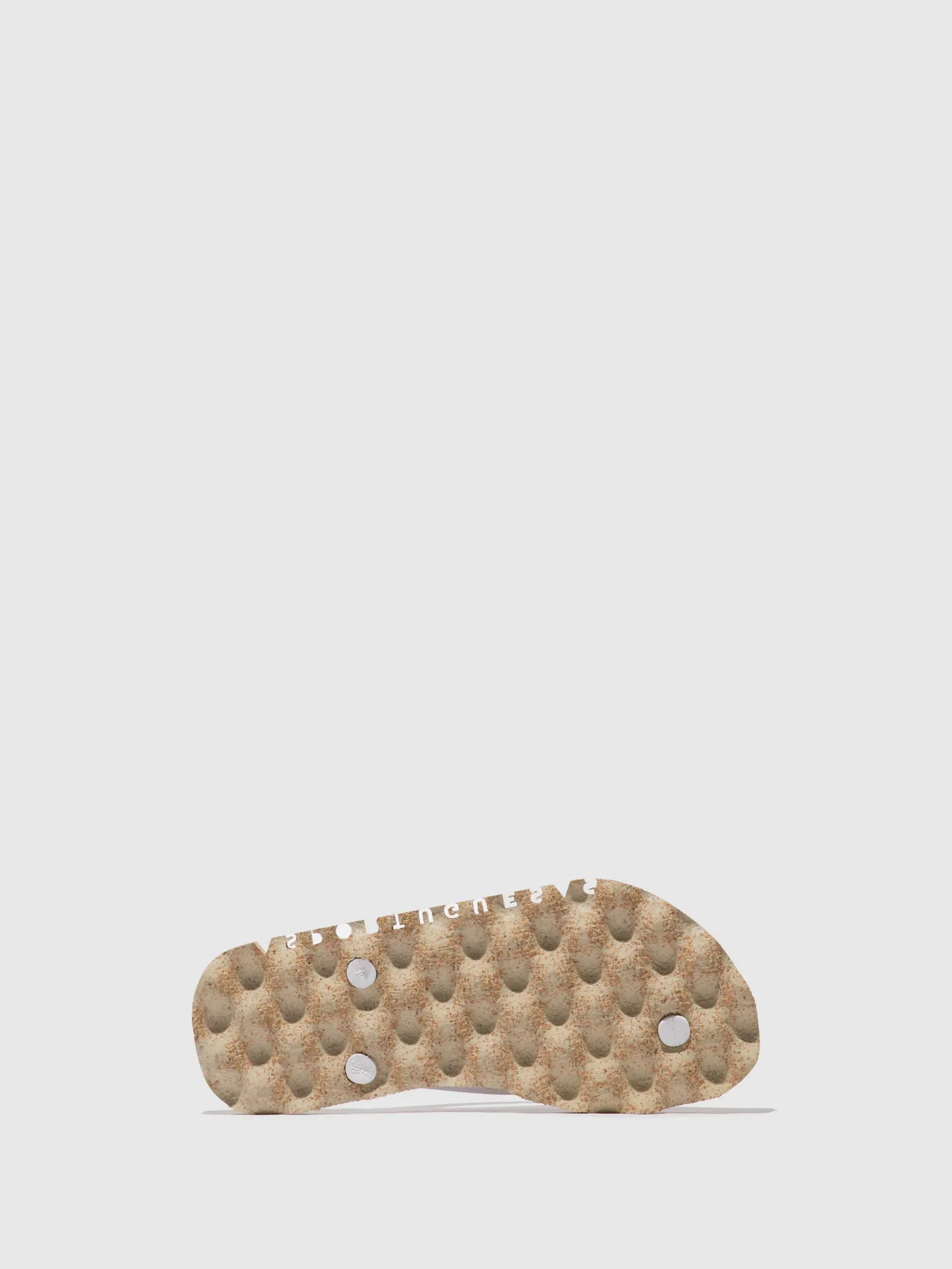 Beach Flip-Flops BUMPY Natural & white strap
