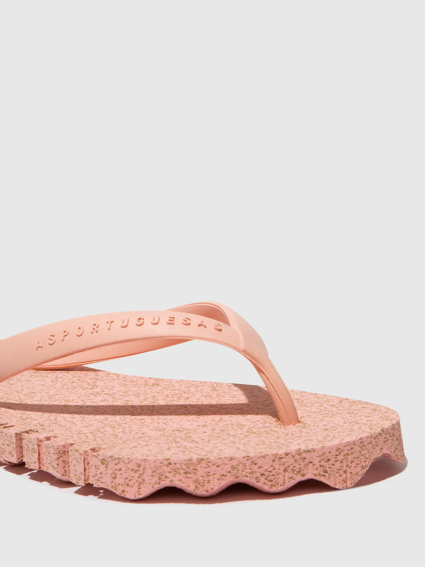 Beach Flip-Flops BUMPY Pink & pink strap
