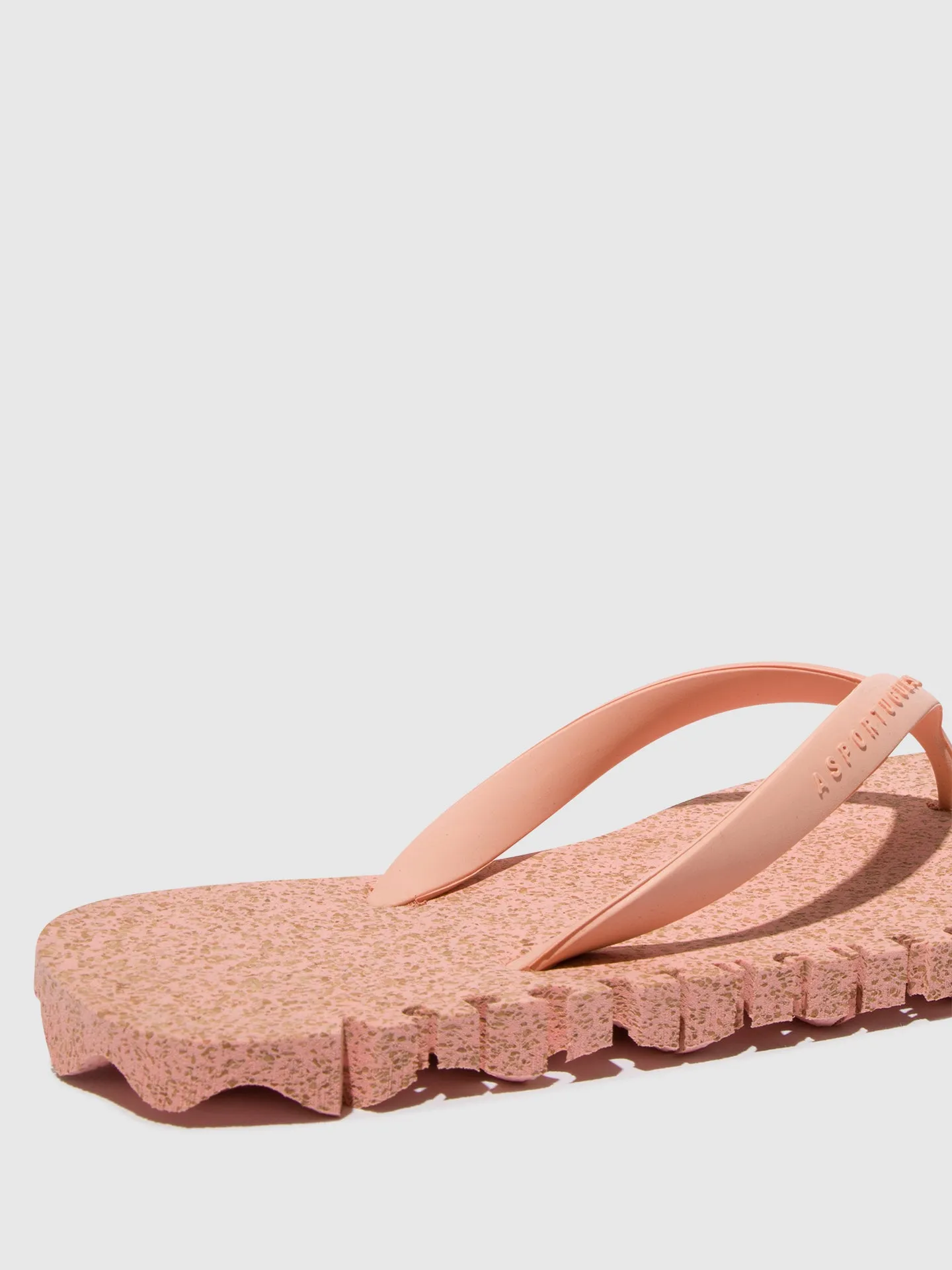 Beach Flip-Flops BUMPY Pink & pink strap