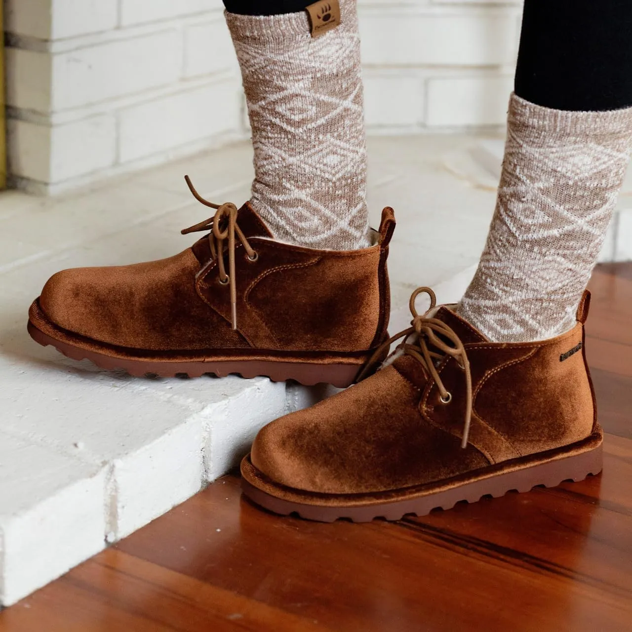 BEARPAW Womens Skye Suede Ankle Chukka Boots