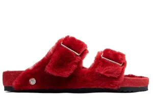 Birkenstock Arizona 1774 in Shearling Red xld