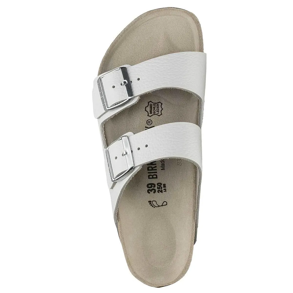 Birkenstock Arizona Natural Leather Sandals - Narrow - White