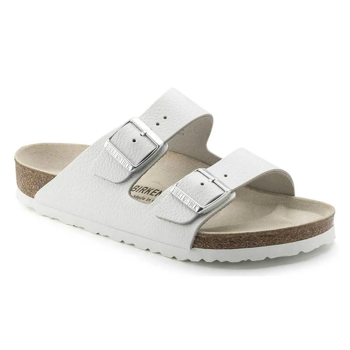 Birkenstock Arizona Natural Leather Sandals - Narrow - White