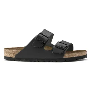 Birkenstock Arizona Natural Leather Sandals - Regular - Black