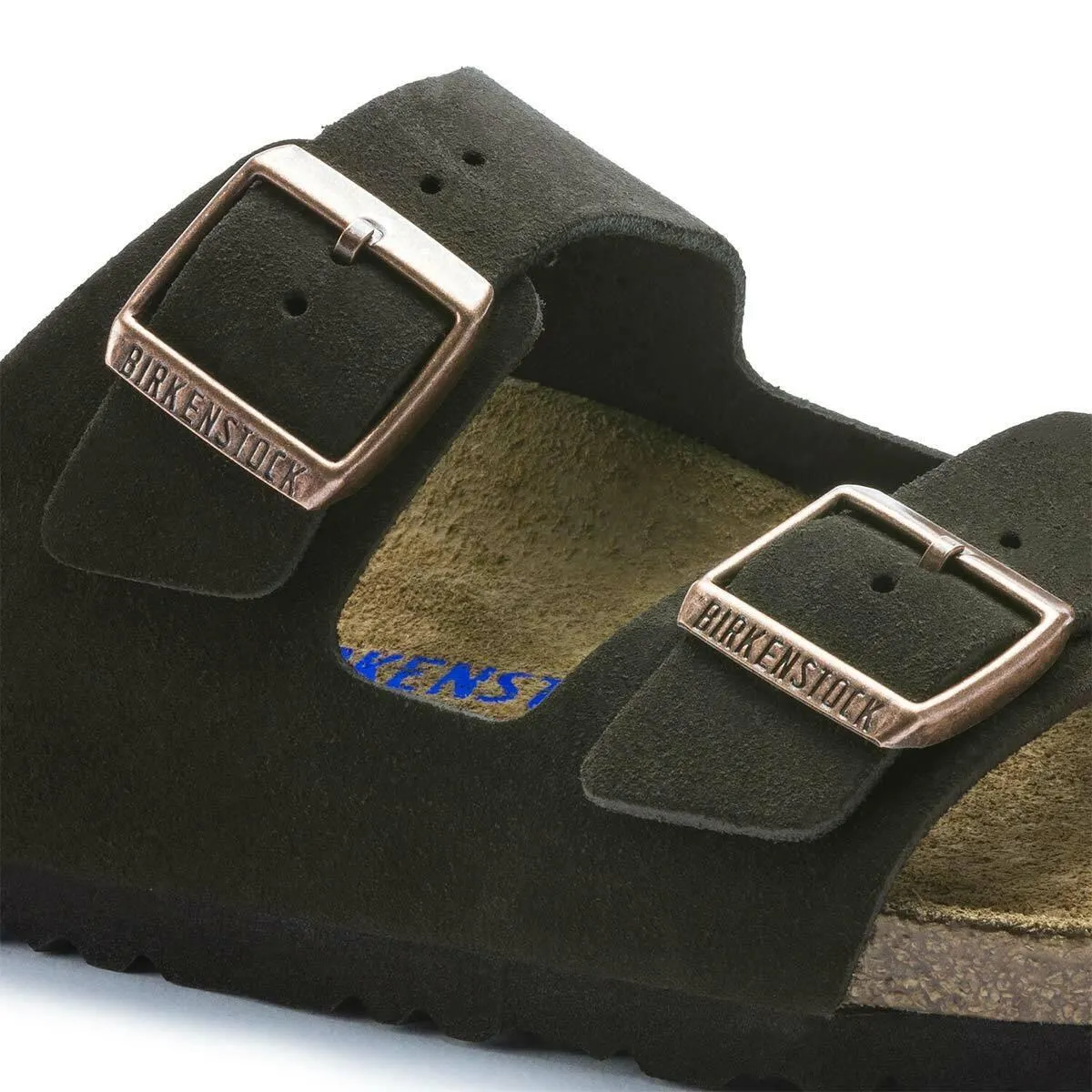 Birkenstock Arizona Suede Leather Soft Footbed Sandals - Regular - Mocca