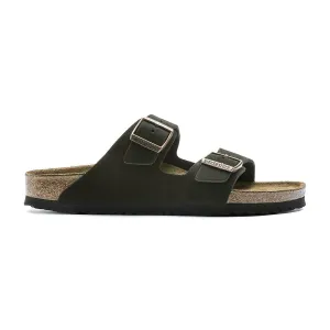 Birkenstock Arizona Suede Leather Soft Footbed Sandals - Regular - Mocca