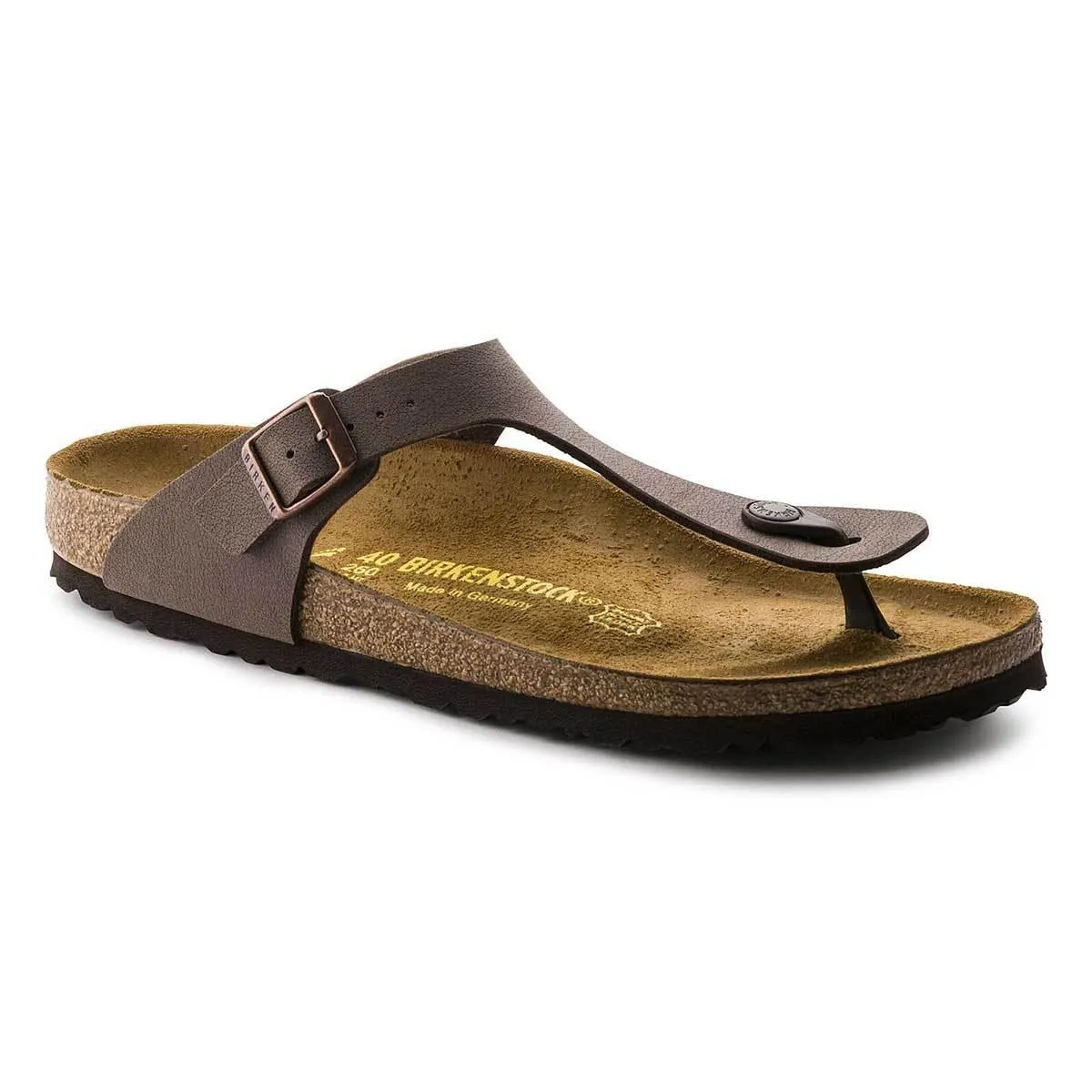 Birkenstock Gizeh Birko-Flor Nubuck Sandals - Narrow - Mocca