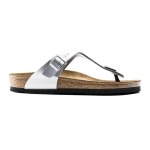 Birkenstock Gizeh Birko-Flor Sandals - Narrow - Silver