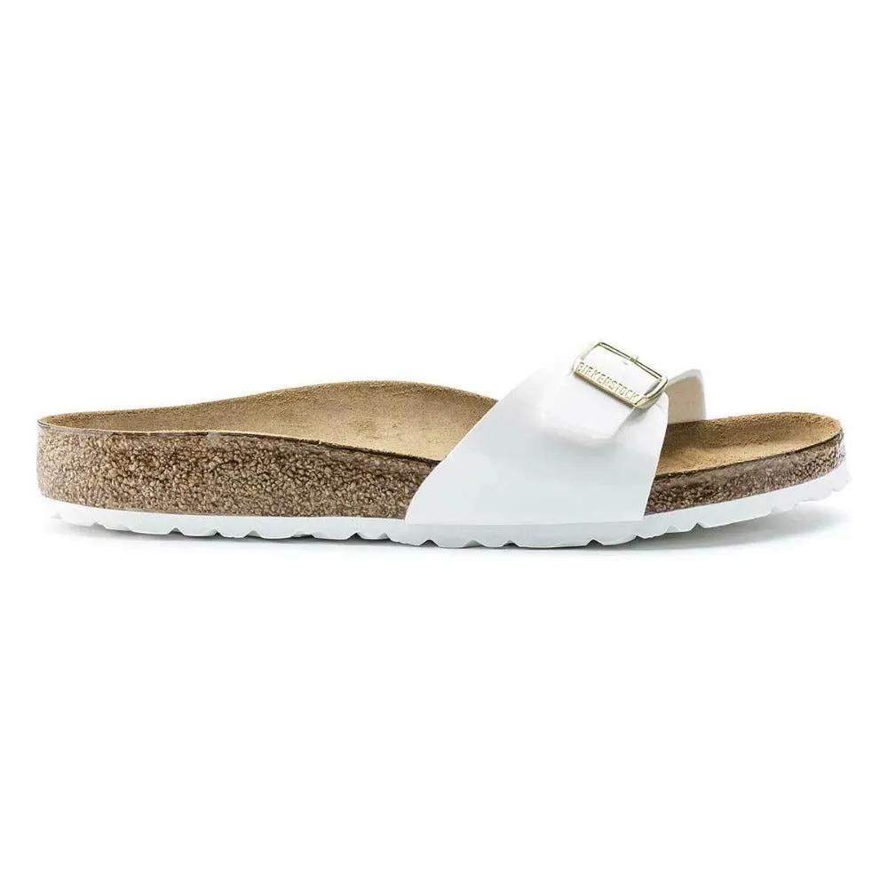 Birkenstock Madrid Birko-Flor Patent Sandals - Narrow - White