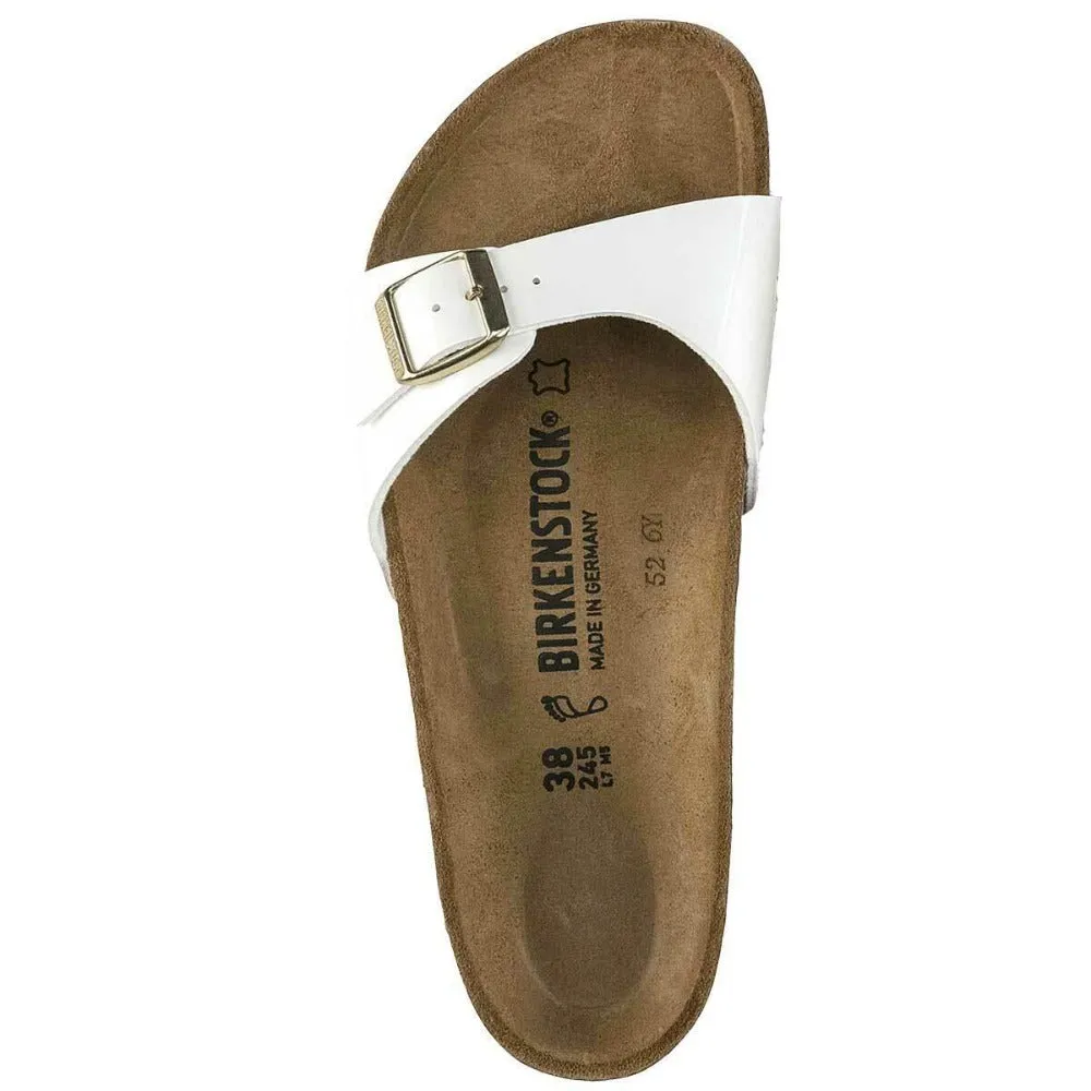 Birkenstock Madrid Birko-Flor Patent Sandals - Narrow - White