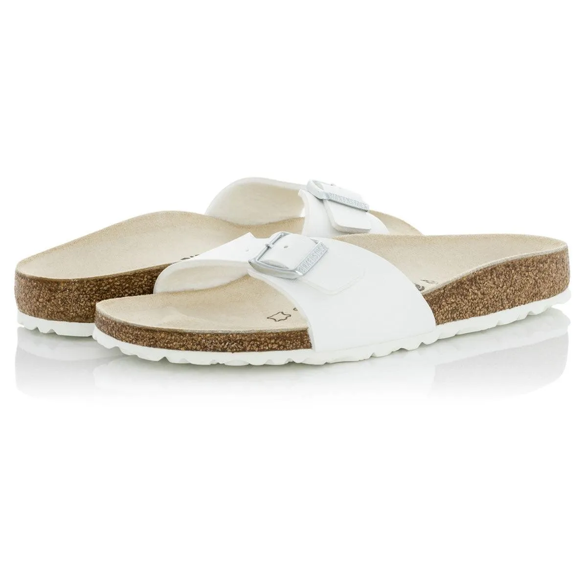 Birkenstock Madrid Birko-Flor Sandals - Regular - White