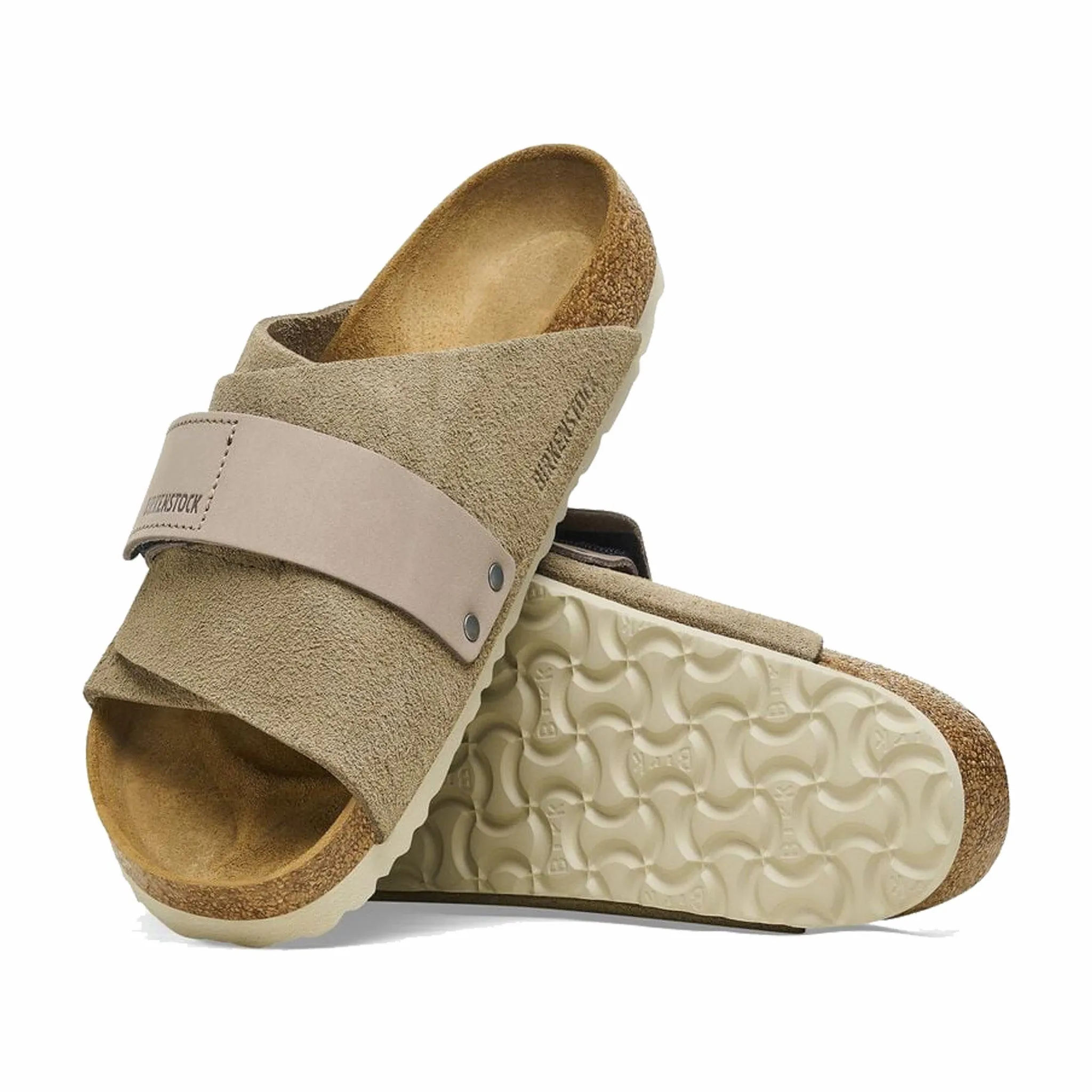 Birkenstock Women's Nubuck-Suede Leather Kyoto - Narrow (Taupe)