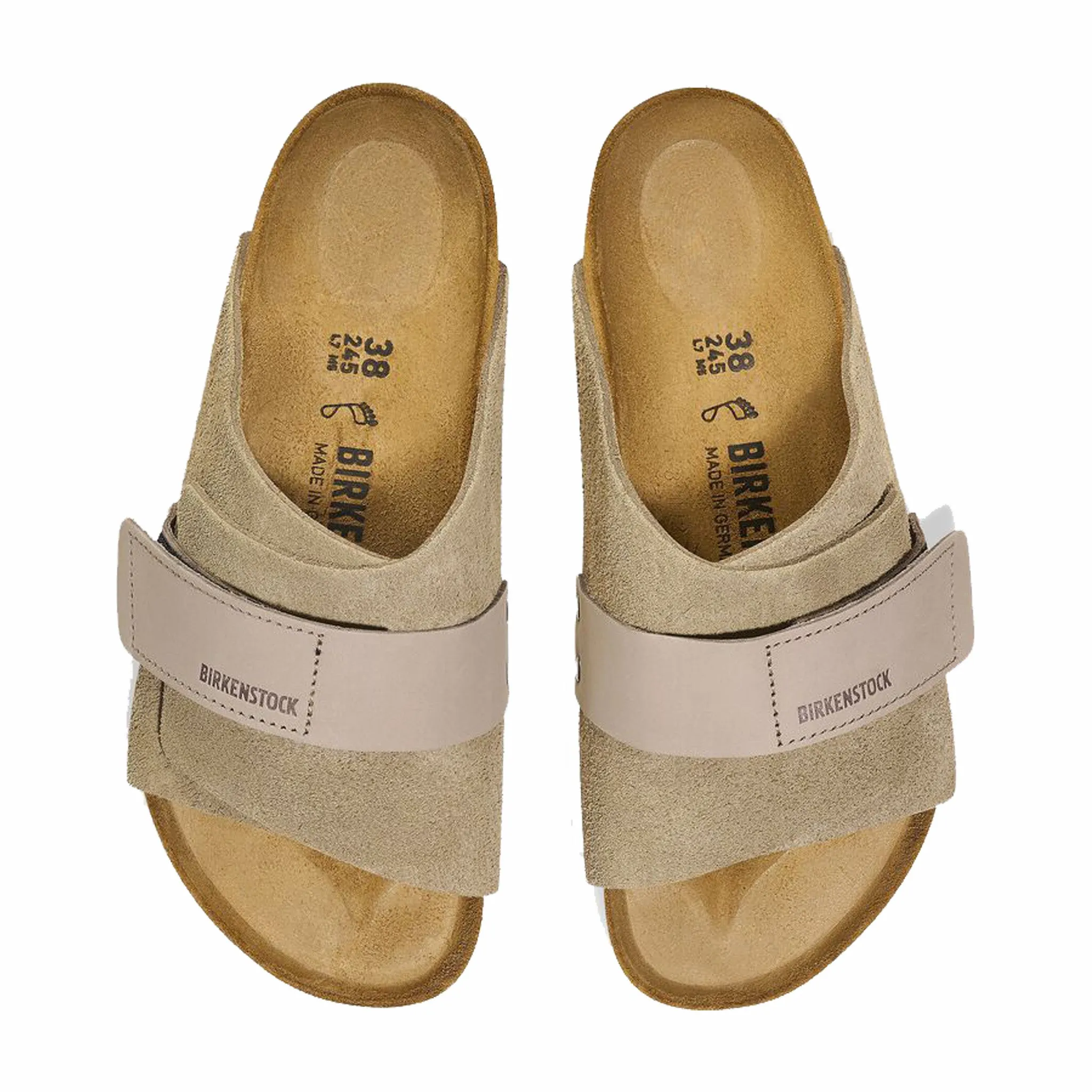 Birkenstock Women's Nubuck-Suede Leather Kyoto - Narrow (Taupe)
